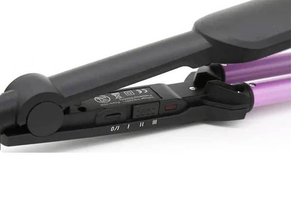 Плойка двойная керамическая Kemei JFQ-KM 2022 Черная, фото №1 Плойка двойная керамическая Kemei JFQ-KM 2022 Черная, фото №1