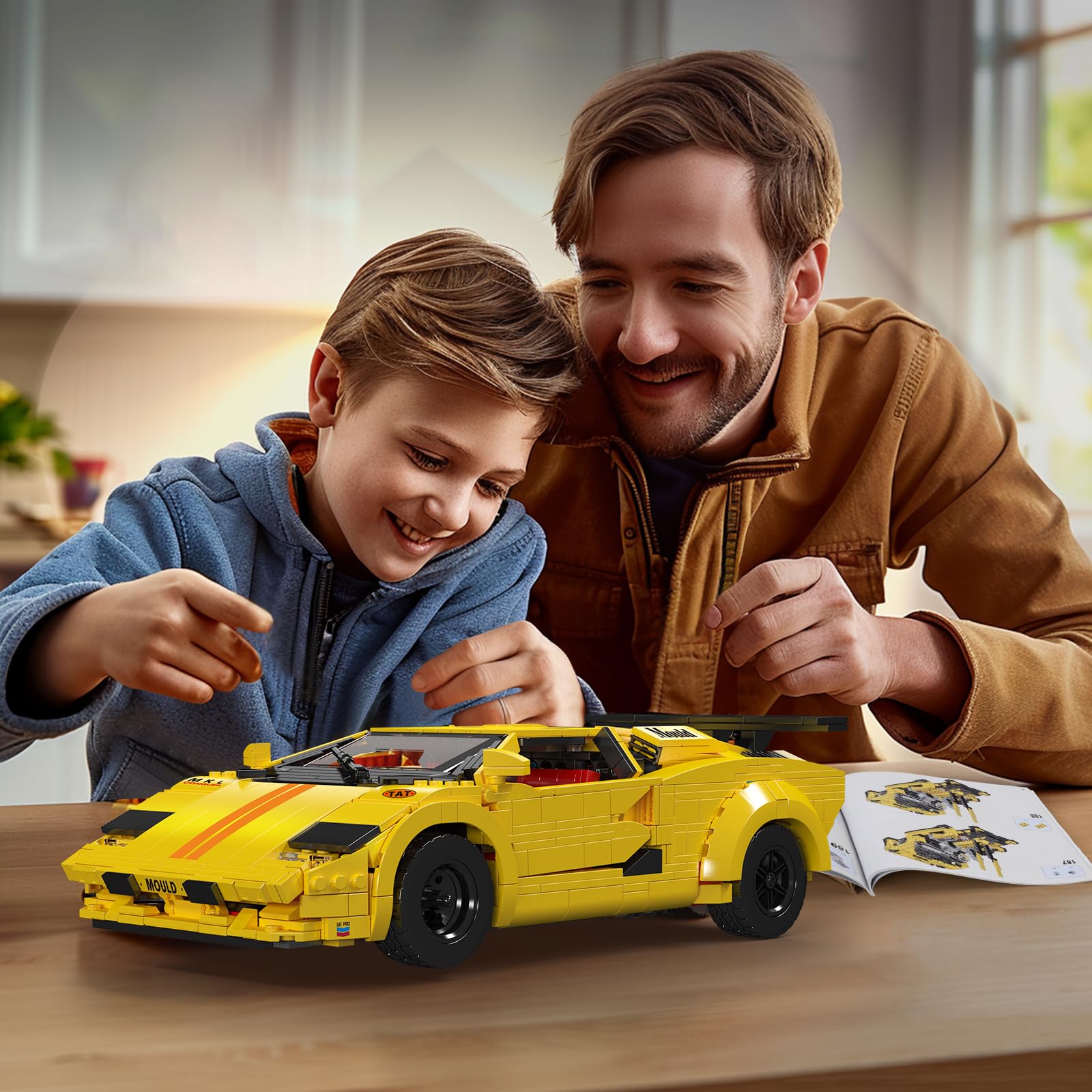 Технічний Mould King 13195H Спортивний автомобіль Конструктор 1384 деталі, фото №6