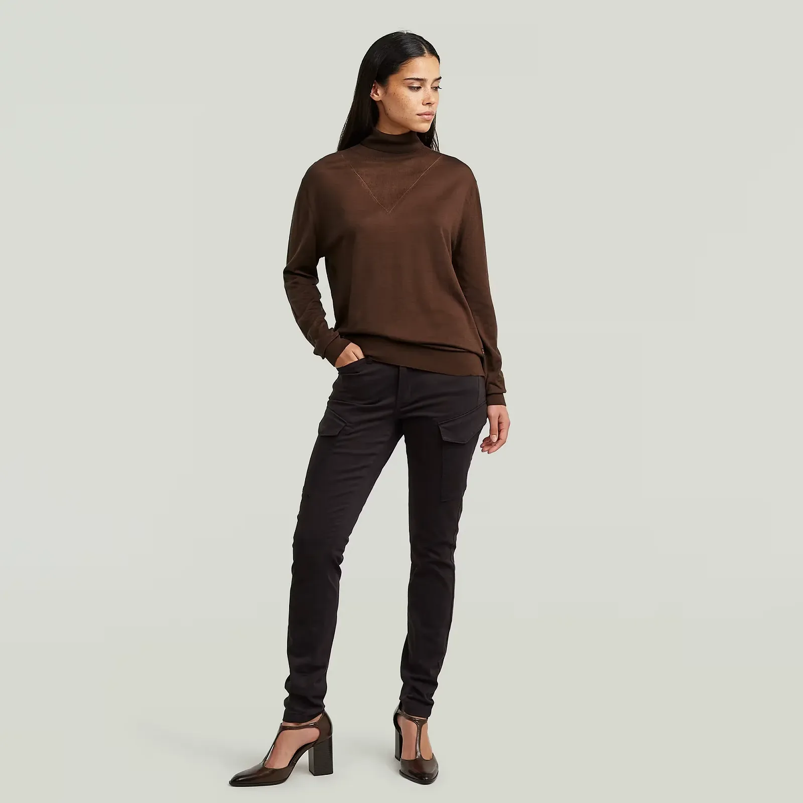 Женский свитер G-Star RAW Core Roll Neck Knit - S, фото №5