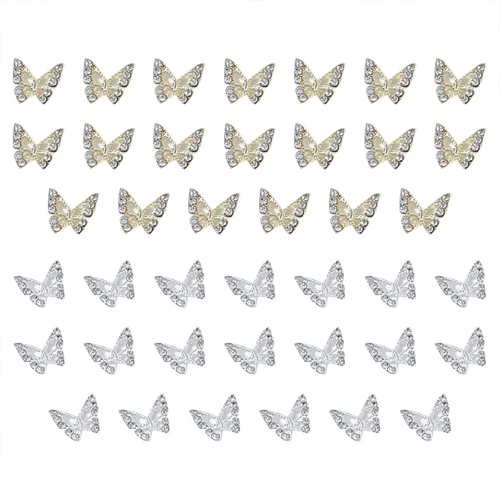 3D Метелики Декоративні стрази для нігтів, Дрібні, Блискучі, Кришталеві, фото №1 3D Метелики Декоративні стрази для нігтів, Дрібні, Блискучі, Кришталеві, фото №1