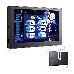Монітор Waveshare 5 дюймів USB IPS 800 x 480 з музичним аналізом спектру Type-C металічний чорний - Фото 1