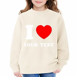 Свитшот Generisch Зимний Осенний для Девочек с Буквенным Принтом, Круглым Вырезом и Длинными Рукавами synthetic.ua - Фото 1