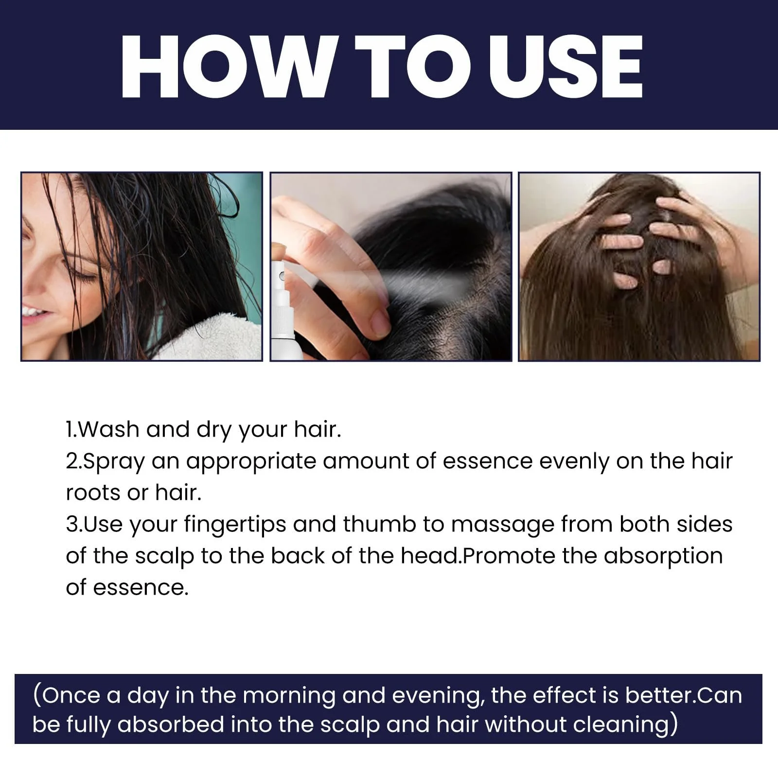 Спрей для росту волосся з екстрактом імбиру та біотином, 2 шт, фото №6