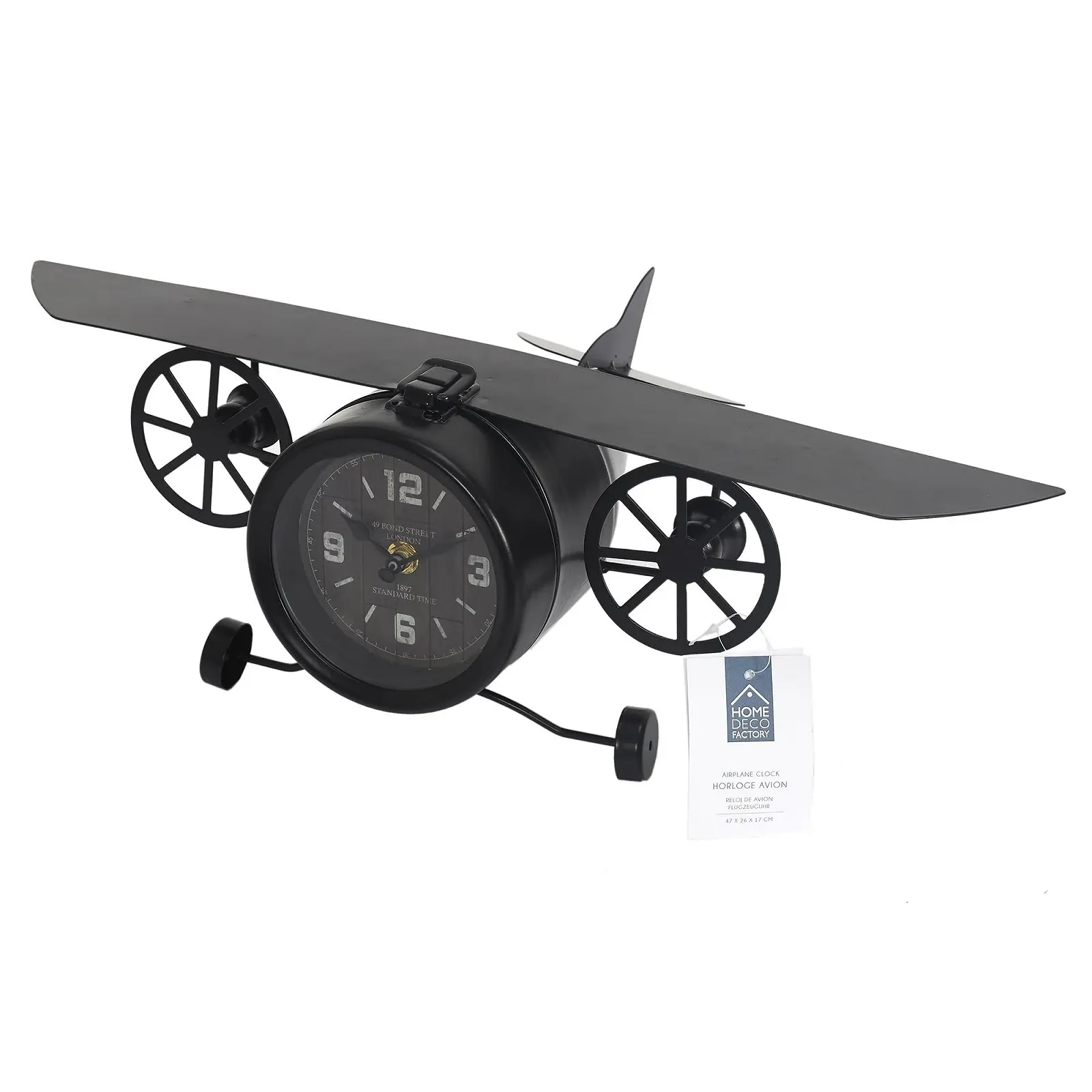 Настільний годинник The Vintage Airplane Clock Чорний, фото №7 Настільний годинник The Vintage Airplane Clock Чорний, фото №7
