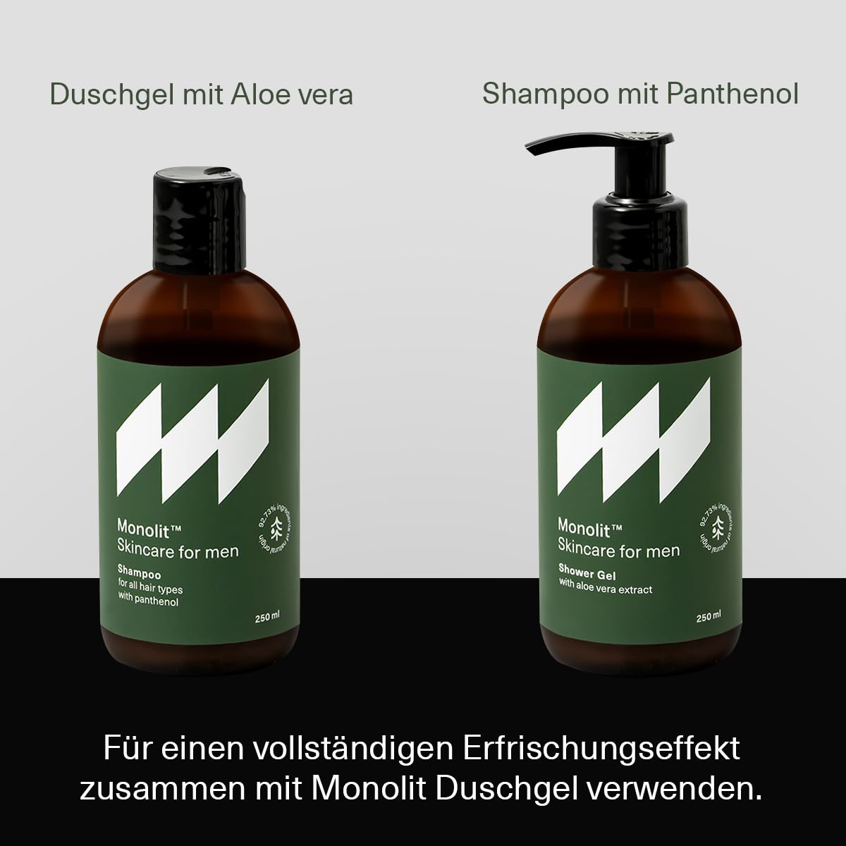 Шампунь Monolit для мужчин с Пантенолом Укрепление волос Уход за корнями волос Успокаивает кожу головы Пантенол Экстракт ромашки Эффективный эффект 250 мл, фото №7