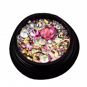 Набір страз для нігтів Форма Crystal Beads Блискітки Діамантові наклейки - Фото 1