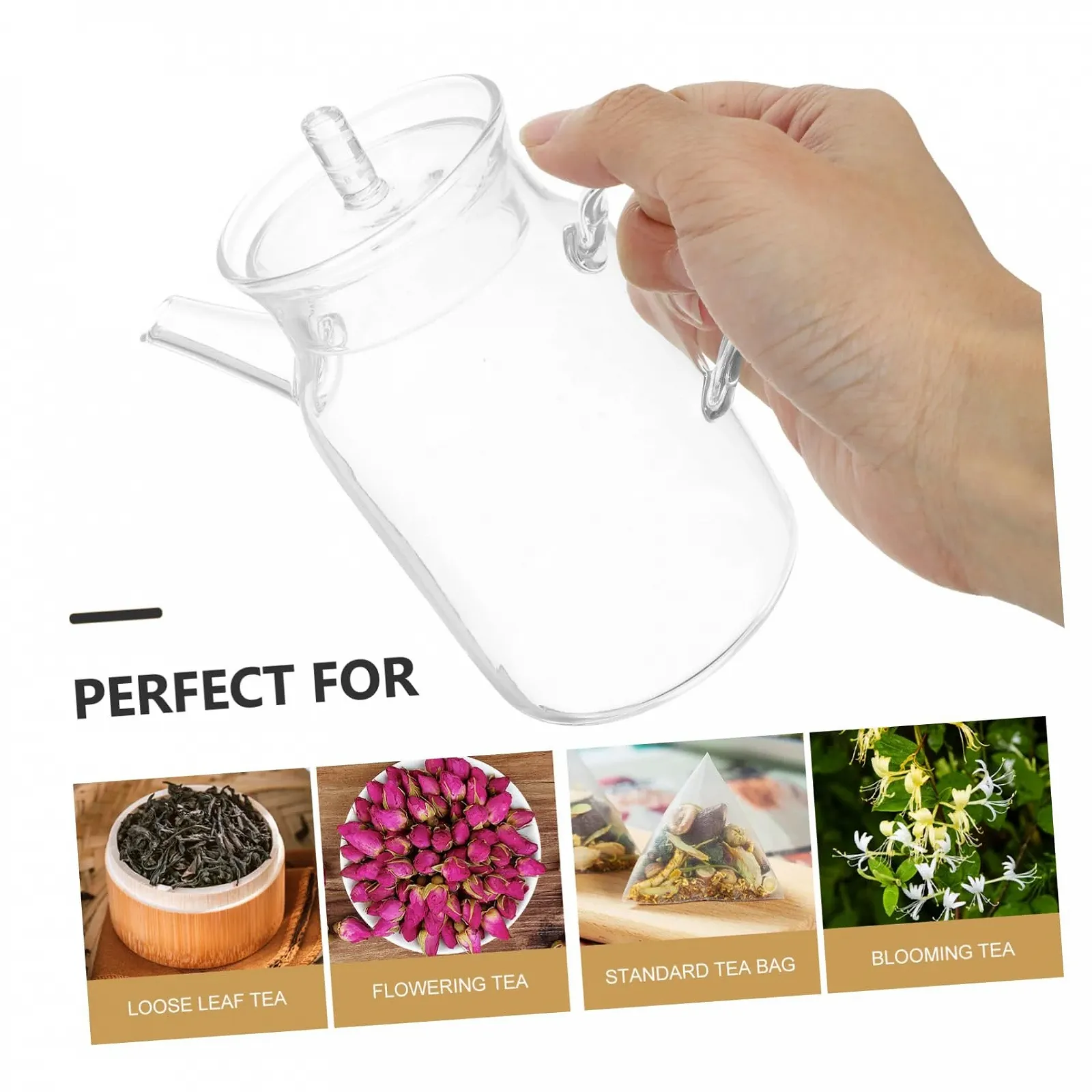 Чайник-заварник PartyKindom Скляний 300 мл, фото №3