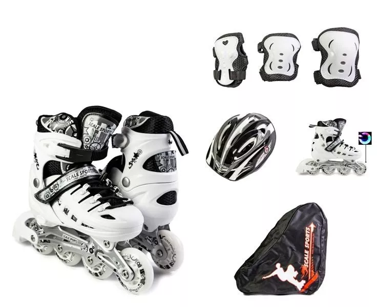 Набір ролічних коньків Scale Sport 29-33 White, фото №1