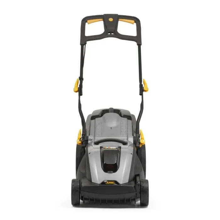 Газонокосилка Alpina Li Kit 48V (4Ah) / 38см / 6 поз. / 350 кв. м / 40 л / Черная-Серая, фото №1 Газонокосилка Alpina Li Kit 48V (4Ah) / 38см / 6 поз. / 350 кв. м / 40 л / Черная-Серая, фото №1