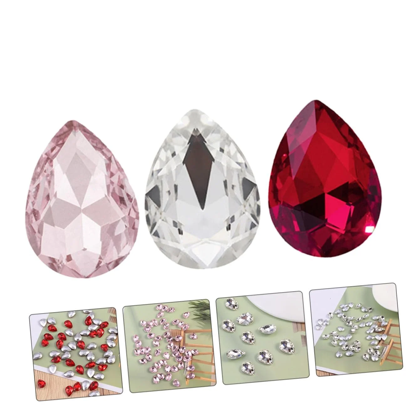 Стрази STOBOK, 150 шт, кристалічні діаманти, наклейки, коштовності, скляні свердла, матеріали для ручної роботи, фото №3