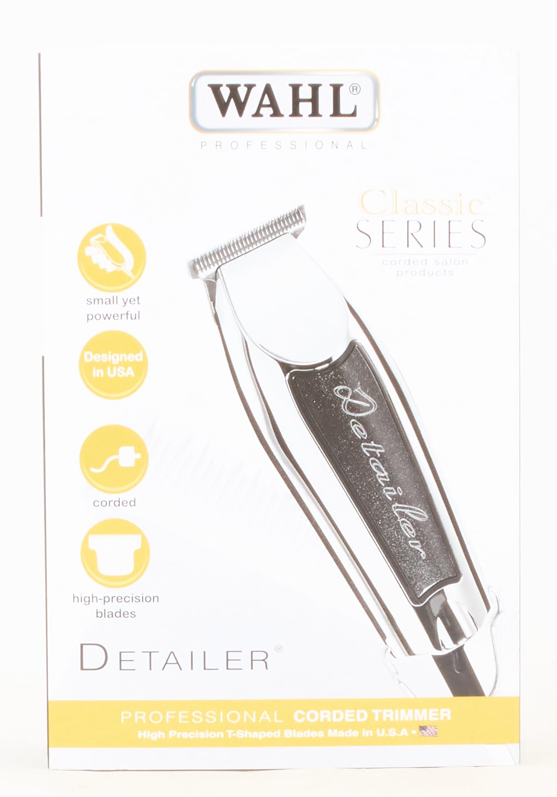 Триммер Wahl Detailer Мощный Проводной Триммер для Обработки Краев и Детальной Работы Черный/Хром, фото №2