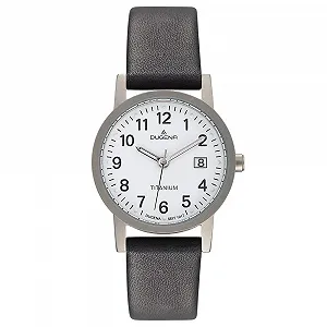 Унисекс часы Dugena Novum Титан Минеральное стекло Кожаный ремешок 5 bar - Фото 1