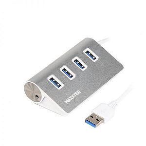 Концентратор Maxxter 4 х Usb 3.0 silver HU3A-4P-01 HU3A-4P-01 - Фото 1