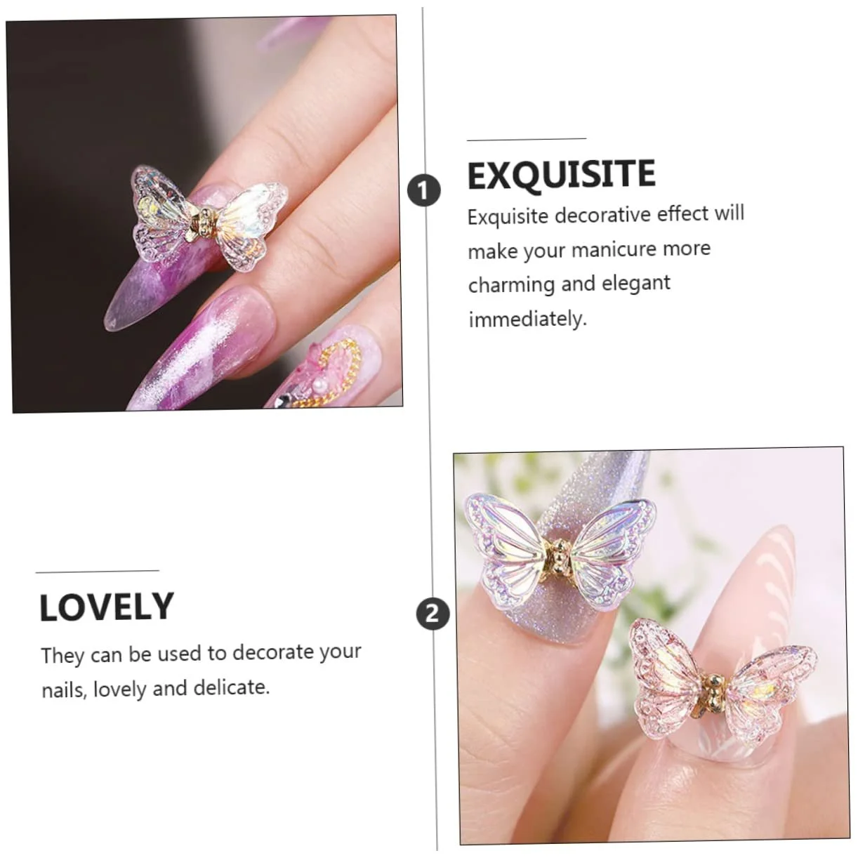 Підвіски Housoutil 4 шт., прикраси для манікюру з DIY-сплаву, аксесуари для дівчат, фото №8