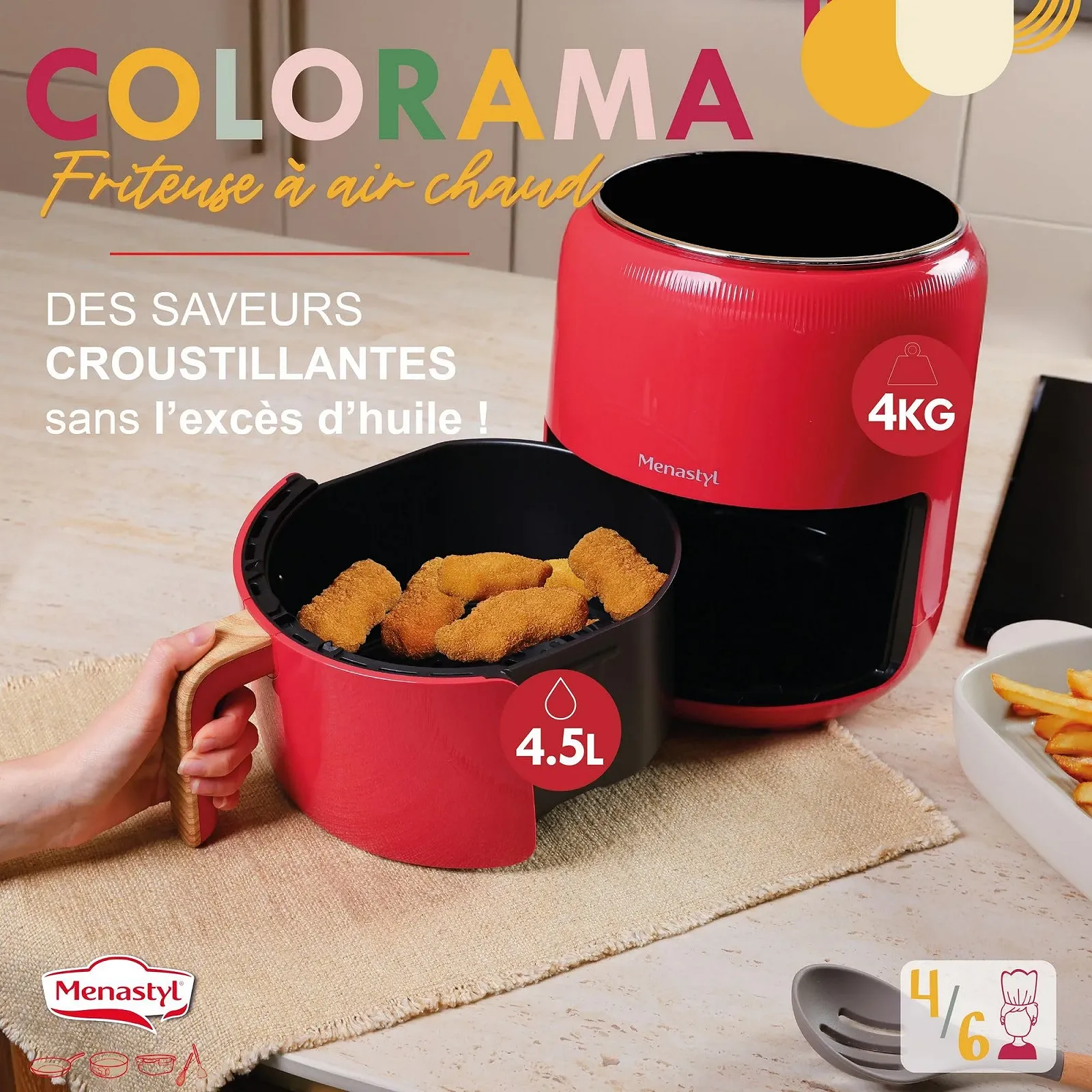 Мультипечь MENASTYL Colorama 4.5 L Magenta, фото №2 Мультипечь MENASTYL Colorama 4.5 L Magenta, фото №2