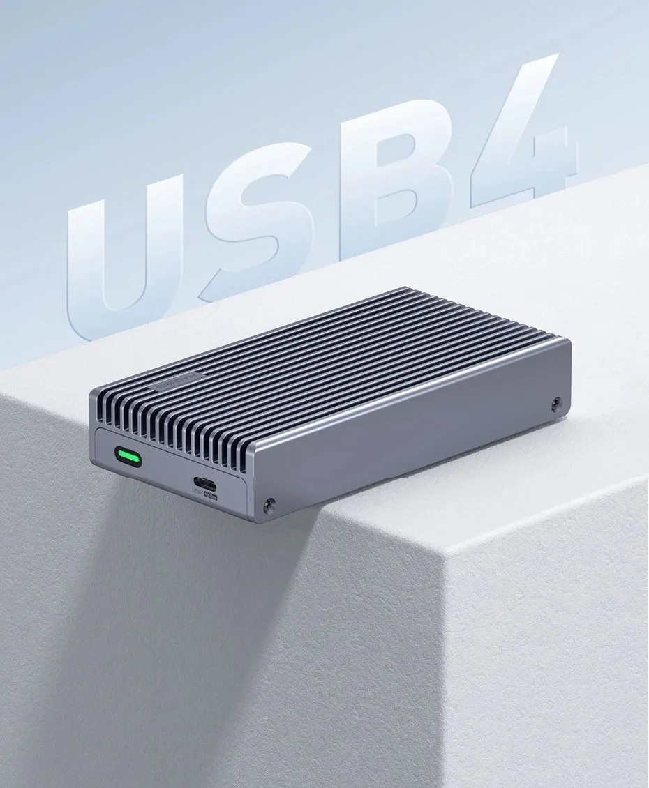 Внешний карман HAGIBIS MC40 40Gbps M.2 NVMe SSD to USB4, Thunderbolt 4 Black, фото №8 Внешний карман HAGIBIS MC40 40Gbps M.2 NVMe SSD to USB4, Thunderbolt 4 Black, фото №8