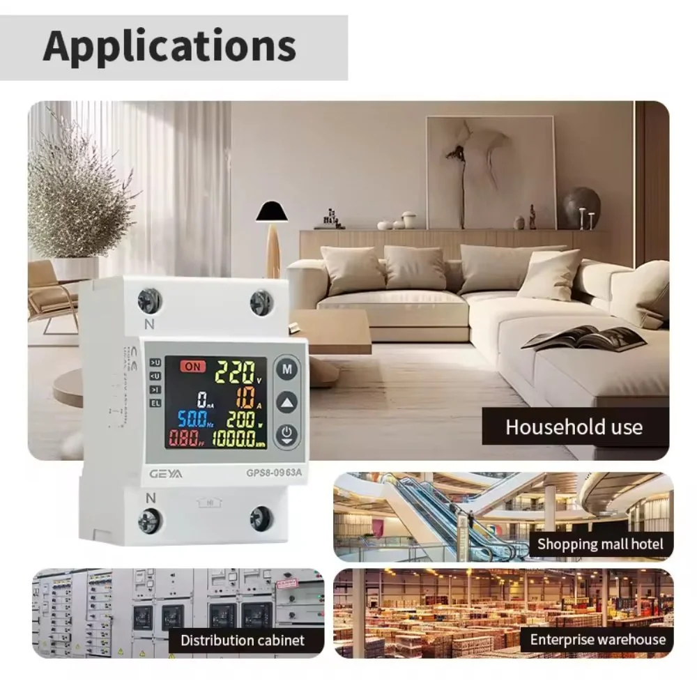 Пристрій захисту напруги та струму GEYA GPS8-10 Wi-Fi, фото №3