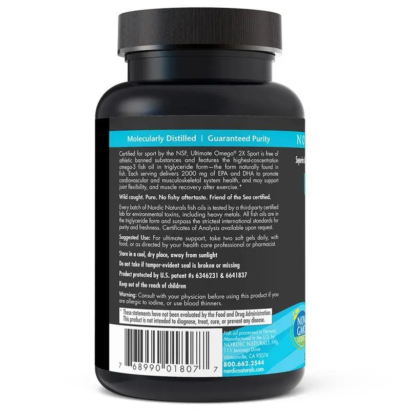 Жирные кислоты Nordic Naturals Ultimate Omega 2X Sport 60 капсул, фото №2
