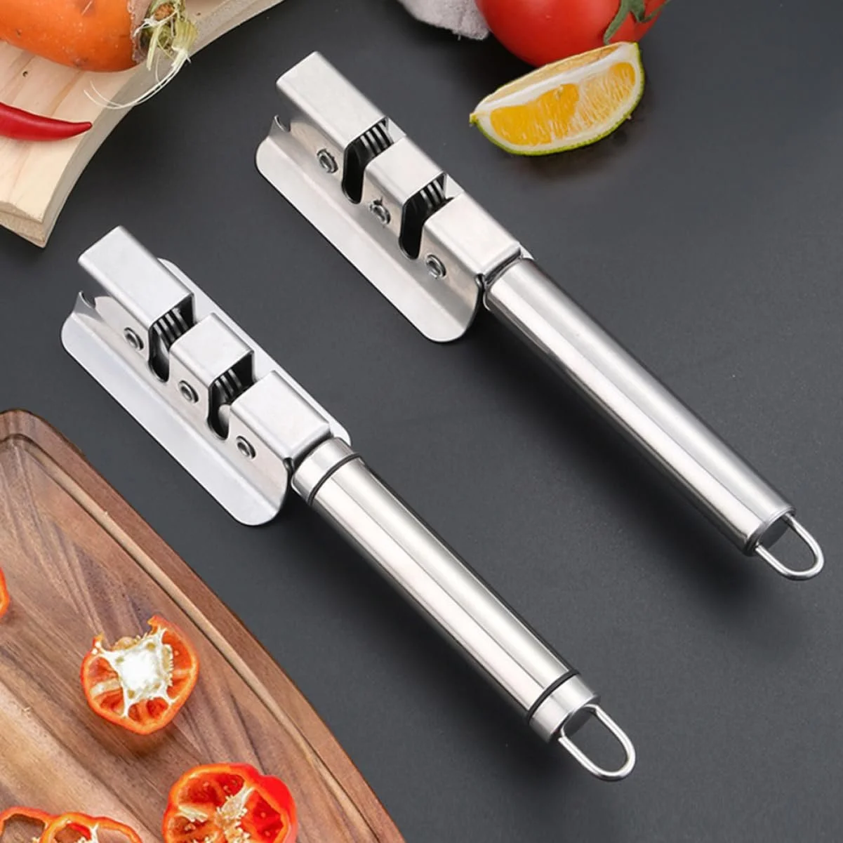 Точилка для ножей Household эргономичная для ножниц и кухонных ножей универсальная, фото №6