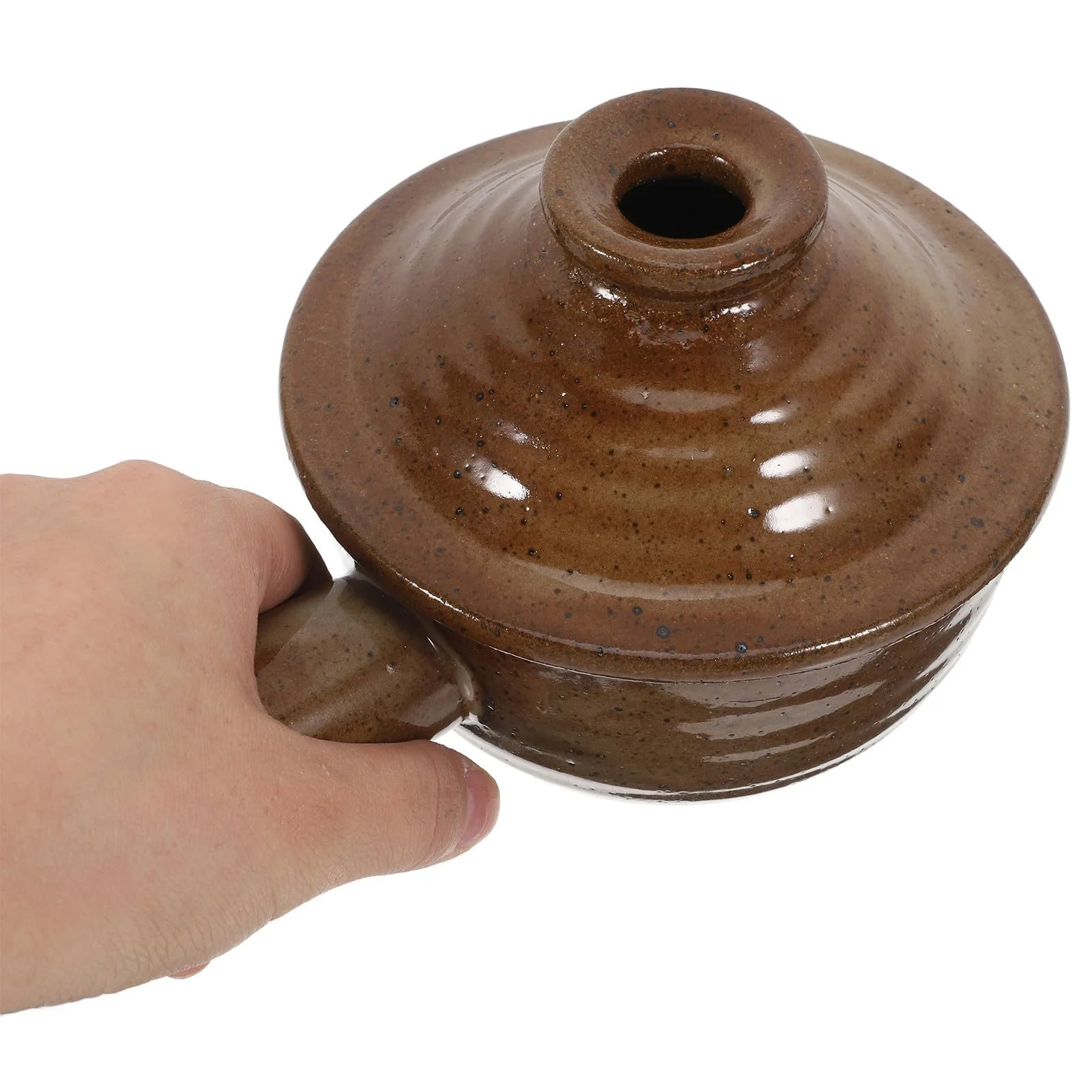 Каструля Healifty глиняна з кришкою та ручкою набір із 2 шт. 6.68 x 4.72 x 1.97 дюйма, фото №7