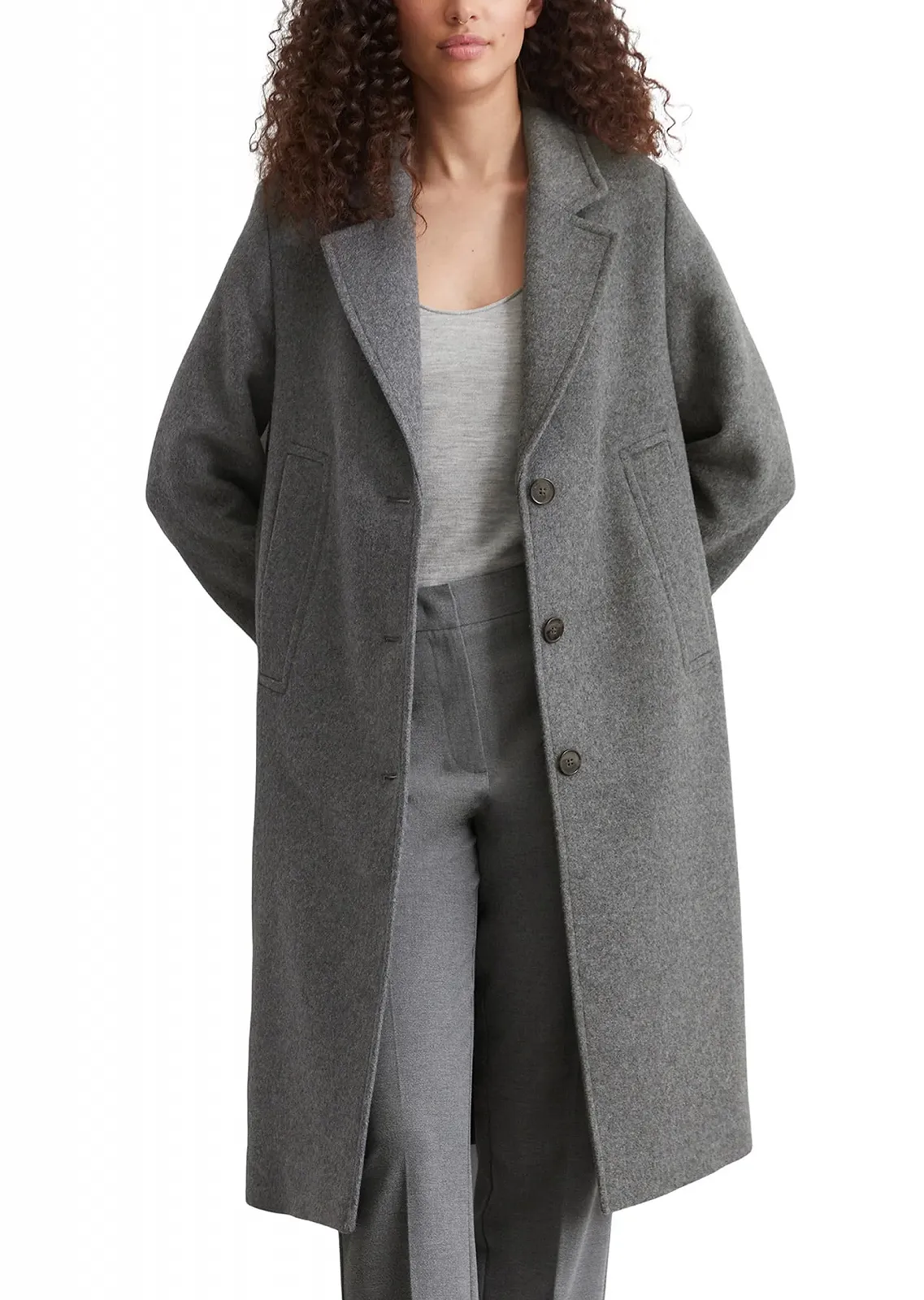 Пальто Marc O'Polo женское до колена с лацканами, фото №1