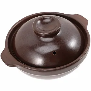 Горшок UKCOCO маленький керамический с крышкой для супа и лапши. - Фото 1