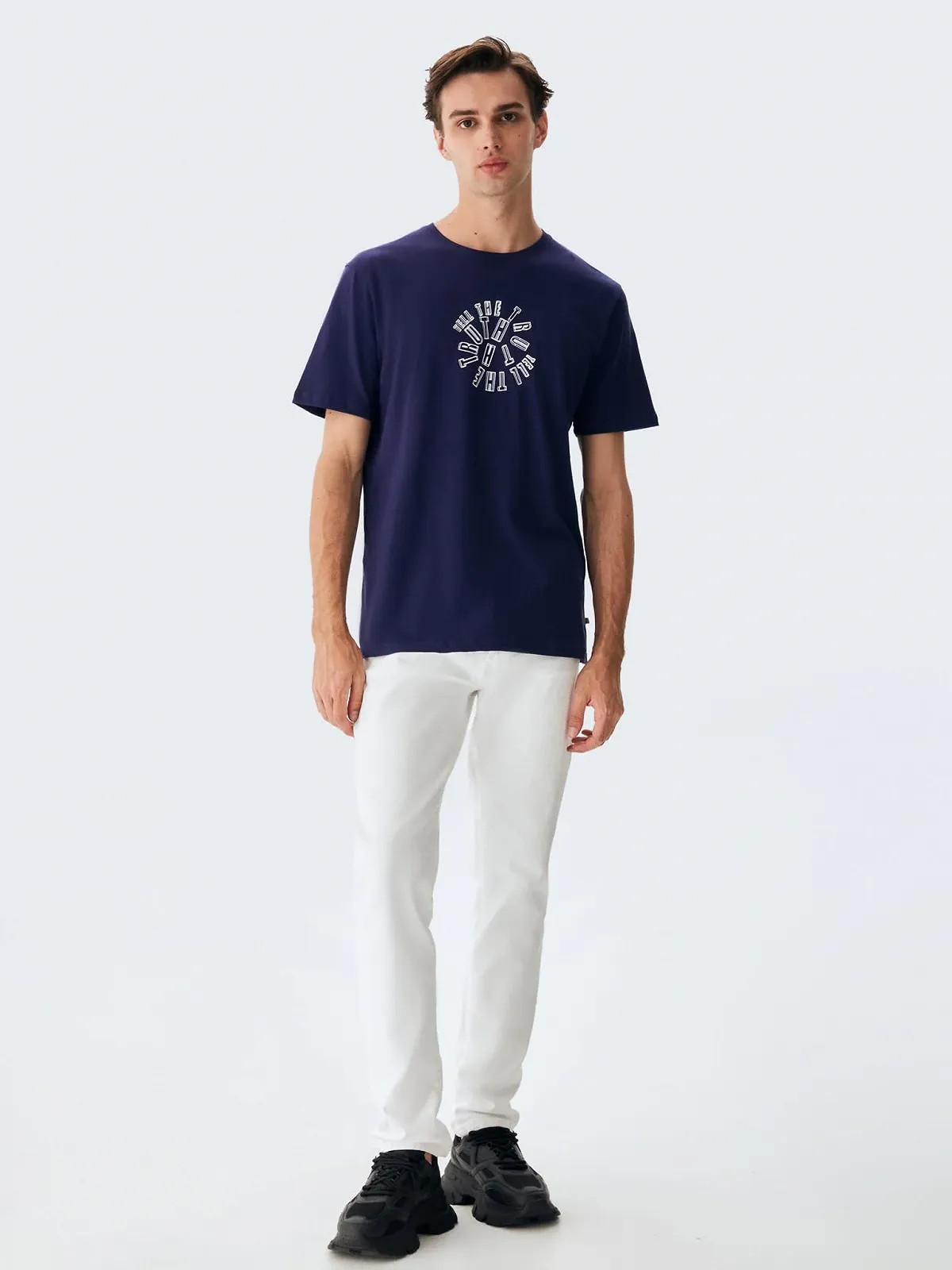 Футболка LTB Jeans Manara Modern Fit Regular Cotton Crew Neck Blue Size M, фото №2