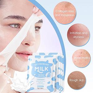 Тканевая маска для лица MINGRUO Увлажняющая (Молоко), 10 шт. synthetic.ua - Фото 1