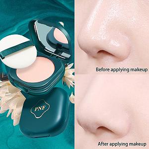 Пудра для обличчя пресована Poreless Pressed Face Powder Makeup Waterproof Finishing Powder Full Coverage Foundation Fowybe synthetic.ua - Фото 1