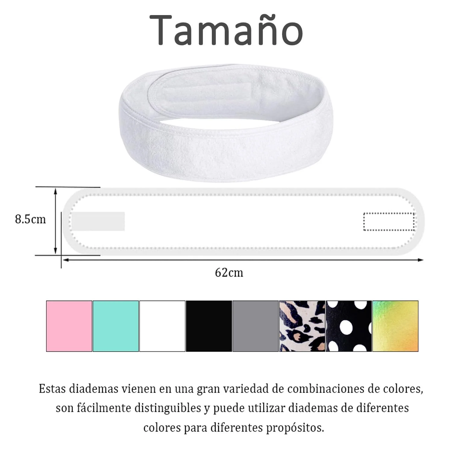 Пов'язка на голову для макіяжу Регульована, фото №3 Пов'язка на голову для макіяжу Регульована, фото №3