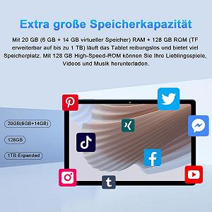 Планшет 10.1" SUAAT S3 6+14/128Gb 8 ядер Android 14 6000 mAh Блакитний synthetic.ua - Фото 1