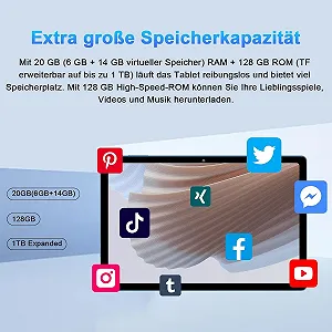 Планшет 10.1" SUAAT S3 6+14/128Gb 8 ядер Android 14 6000 mAh Блакитний synthetic.ua - Фото 1