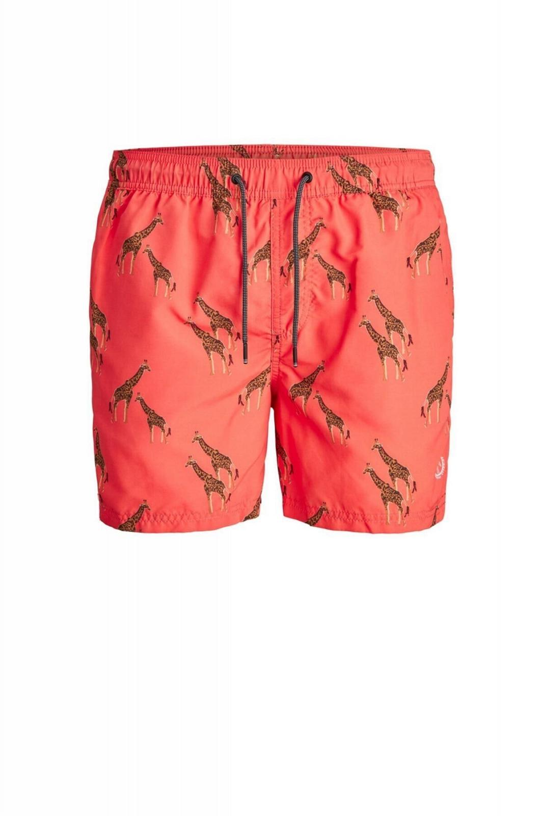 Шорти для плавання JJIBALI JJSWIMSHORTS AKM SAFARI 12184787 Hot Coral Jack&Jones Кораловий M, фото №1