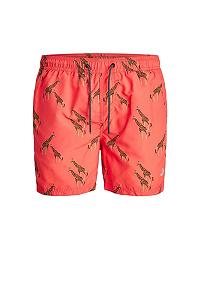 Шорти для плавання JJIBALI JJSWIMSHORTS AKM SAFARI 12184787 Hot Coral Jack&Jones Кораловий M - Фото 1