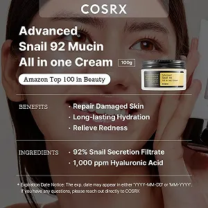 Крем для обличчя Cosrx Advanced Snail 92 All-in-One 100 г synthetic.ua - Фото 1