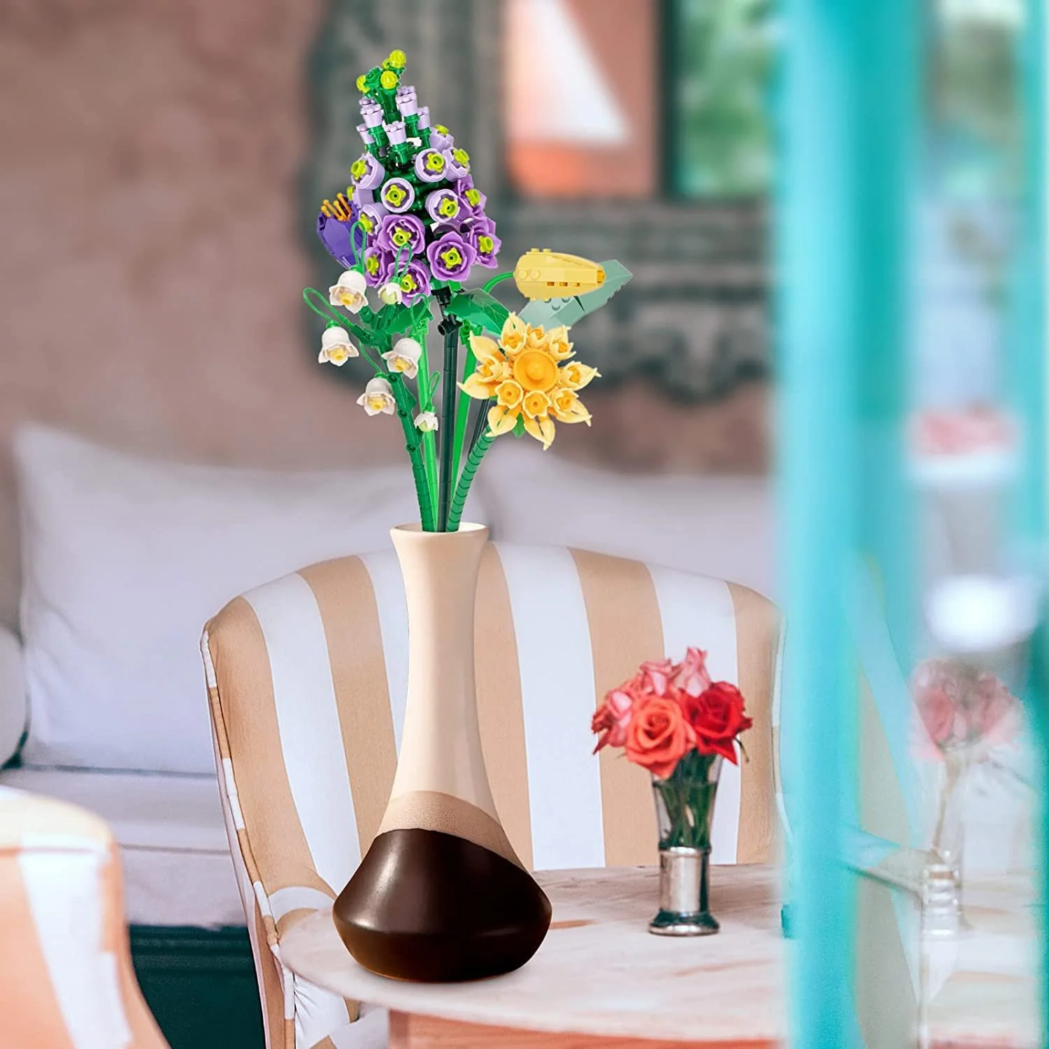 Конструктор Квітка YILETKC Букет 534 деталі, штучний, DIY, ботанічна колекція, фото №5