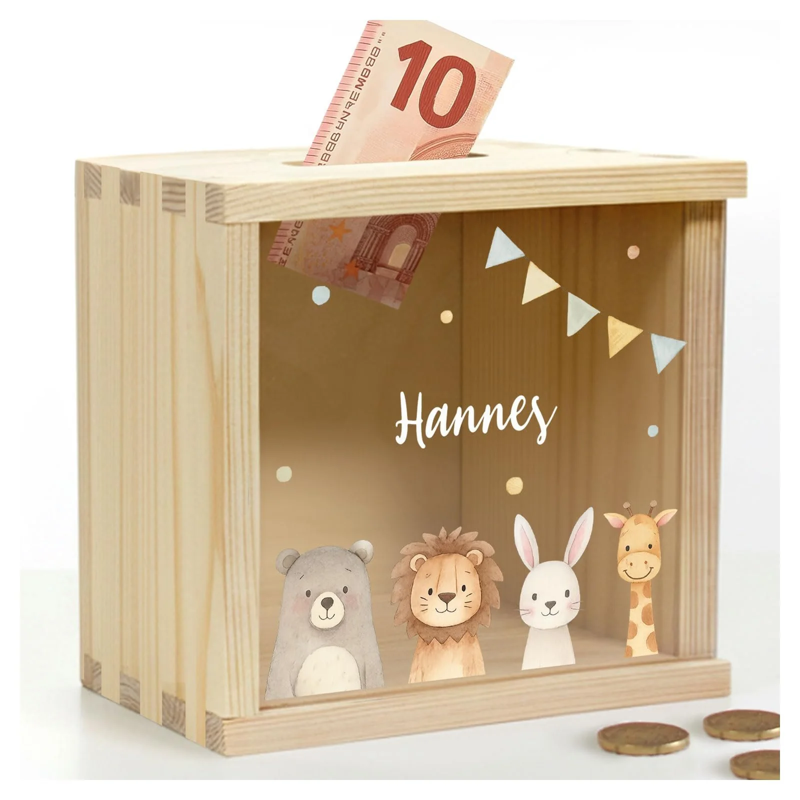 Скарбничка Little-Deco Wood персоналізована дерево, фото №1