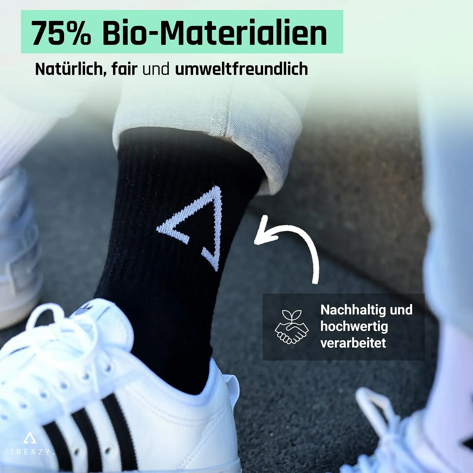 Шкарпетки Treazy Tennis Crew з органічної бавовни, фото №5