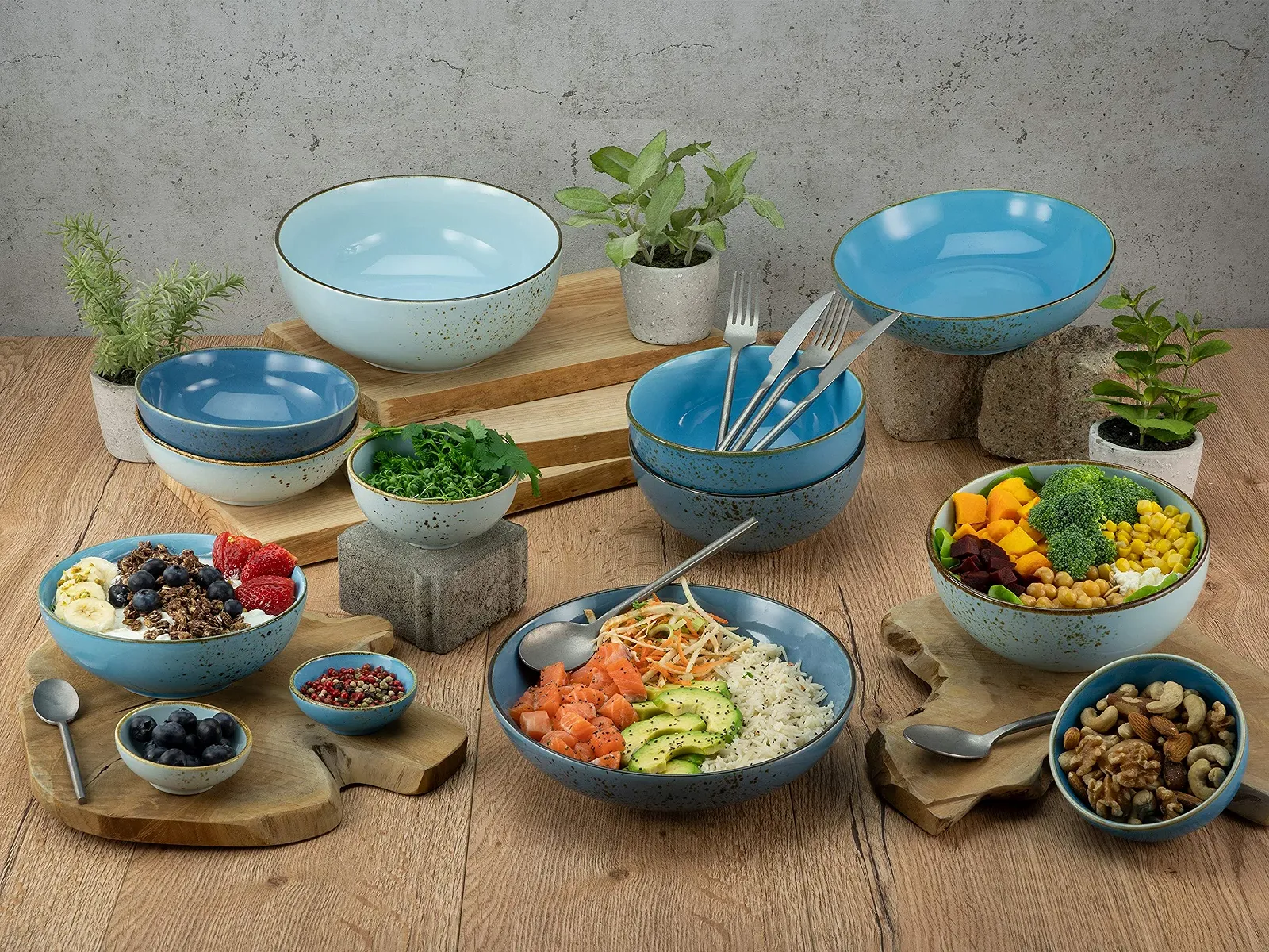 Миска CreaTable Nature Collection Aqua Buddha Owl Набор посуды из 4 предметов, фото №2