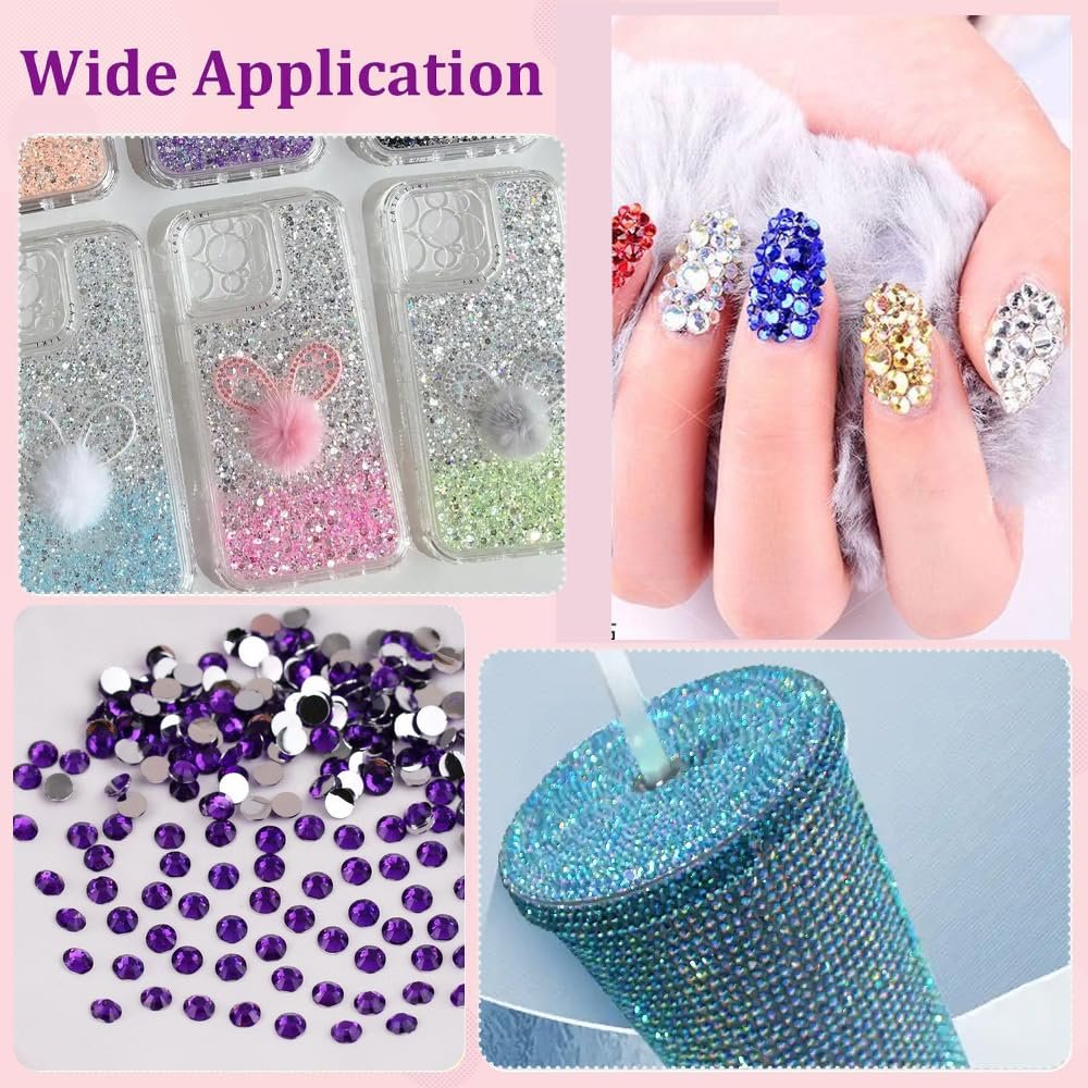 Стрази Плоскі фіолетові 22000 шт. 2 мм, 3 мм, 4 мм, 5 мм, 6 мм, фото №6