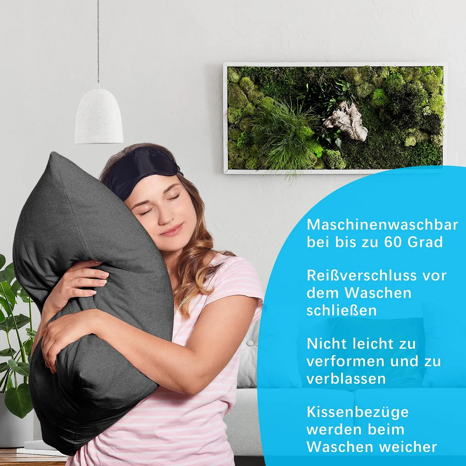 Набір наволочок 2 шт ATsense 40 x 40 см, темно-сірий, фото №7 Набір наволочок 2 шт ATsense 40 x 40 см, темно-сірий, фото №7