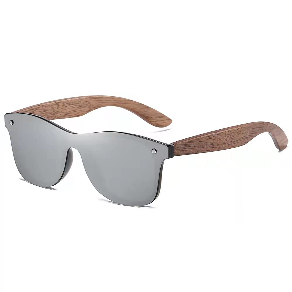 Сонцезахисні окуляри XKUN Поляризовані Дзеркальні Walnut Лінзи Uv400, фото №3