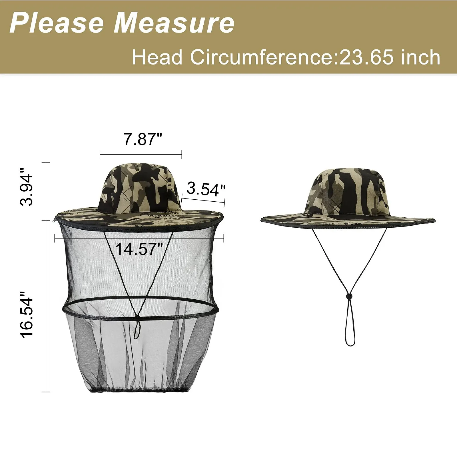 Шляпа от солнца Head Net UV Protection Camouflage 003, фото №4 Шляпа от солнца Head Net UV Protection Camouflage 003, фото №4