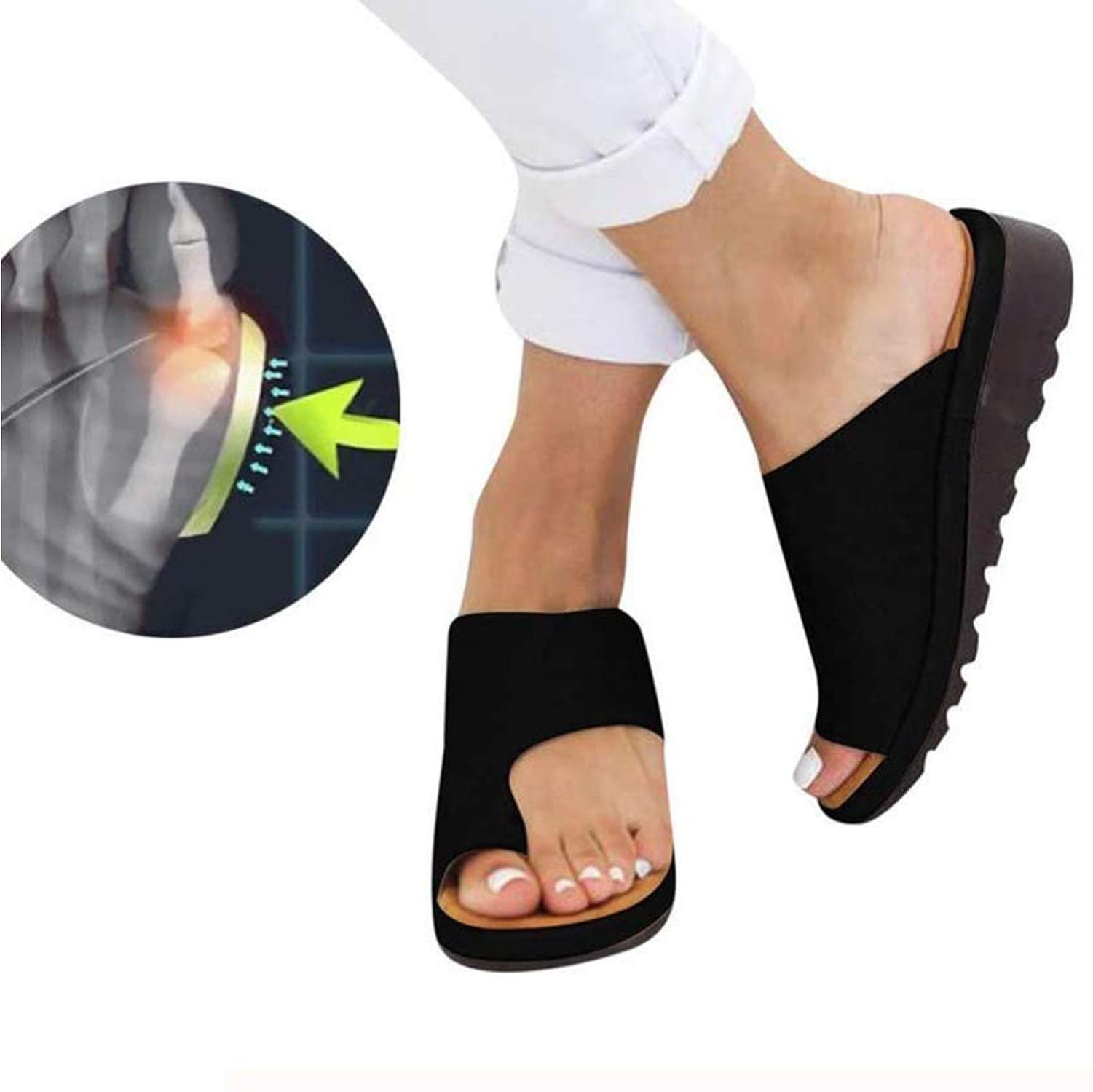 Удобные Шлепанцы на платформе для женщин Элегантные летние PU Кожаные, фото №2