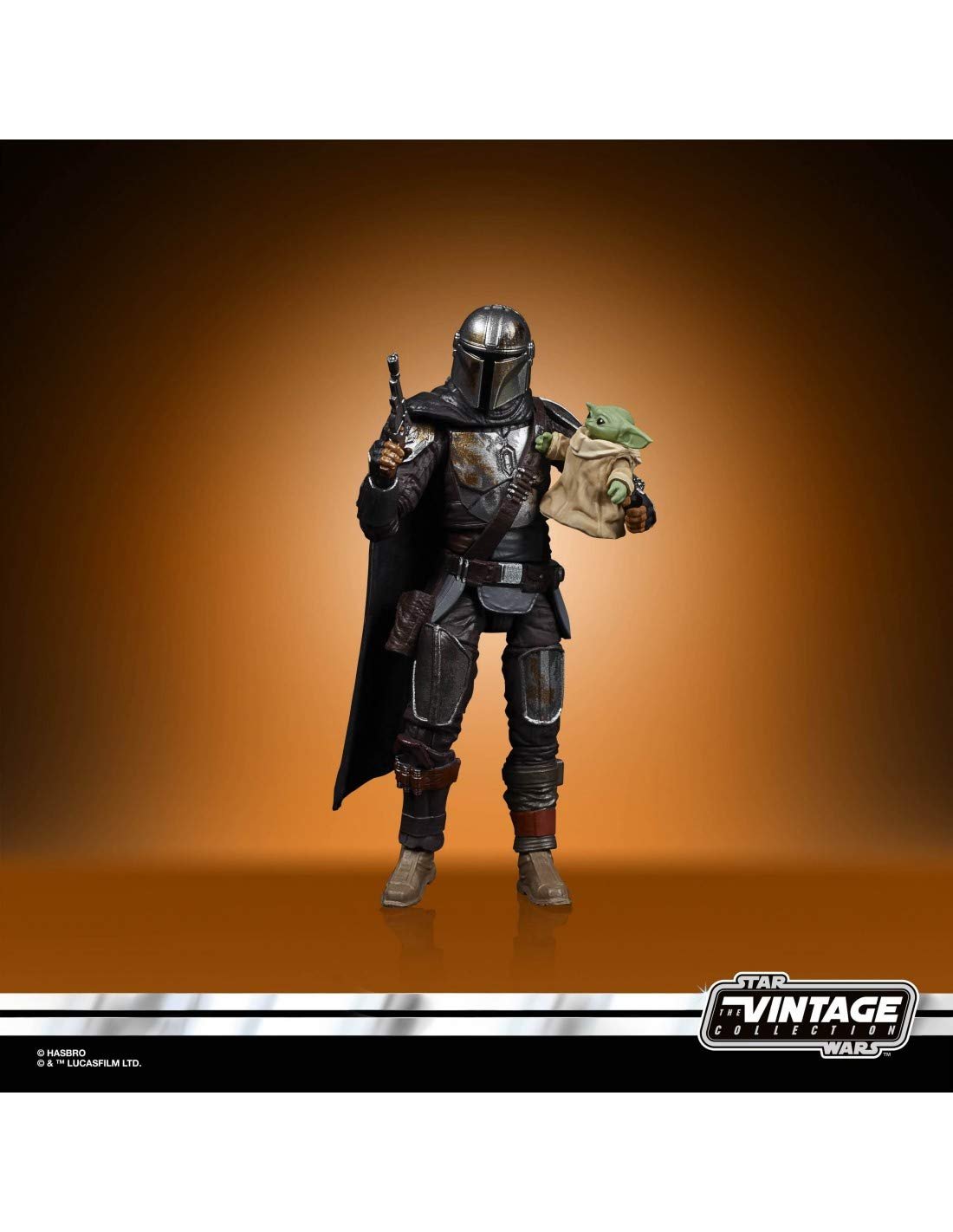 Фигурки Star Wars The Vintage Collection Дин Джарин (Мандалорец) и Дитя, 9,5 см, фото №3