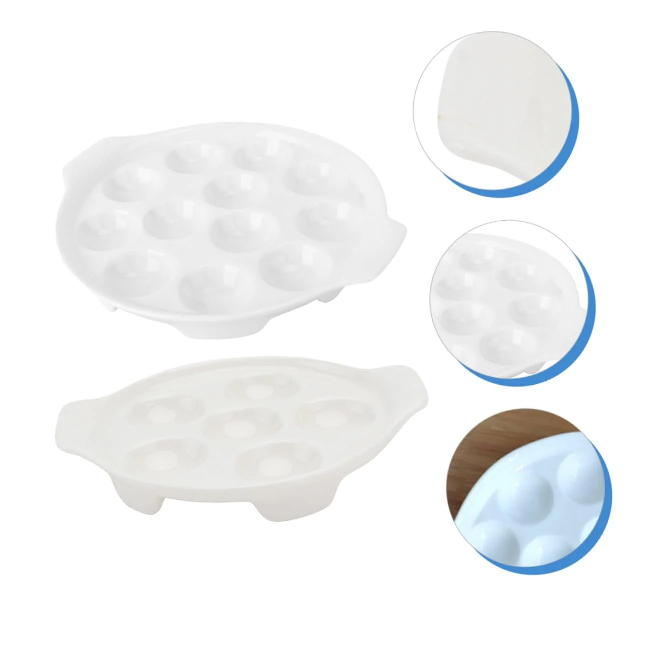 Формы для запекания улиток Gatuida Набор из 2 шт. керамические с ручками для духовки микроволновой печи посудомоечной машины антискользящие, фото №2