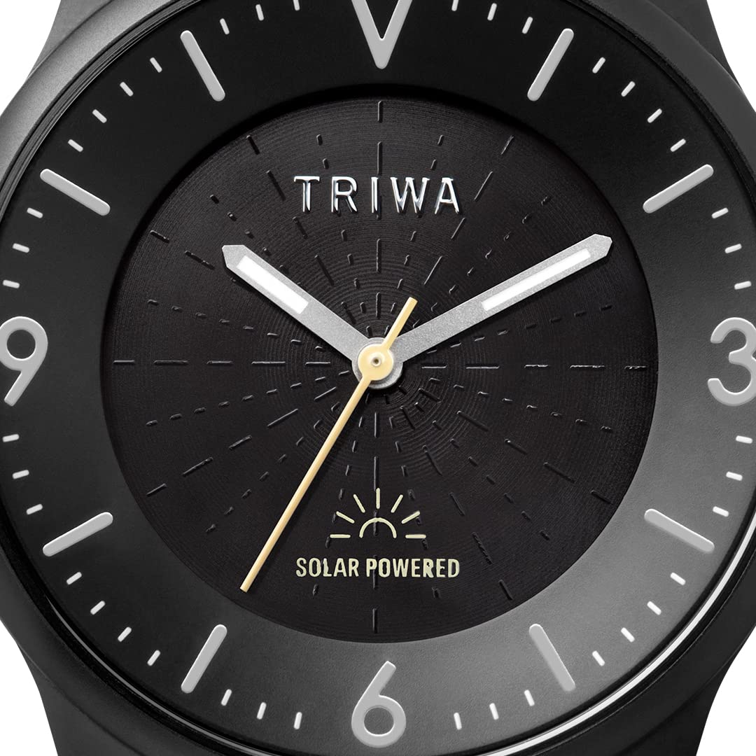Часы TRIWA Solar Recycled Minimalist Design Солнечные водостойкость до 5 Бар Черный PET нейлон 38 мм, фото №4
