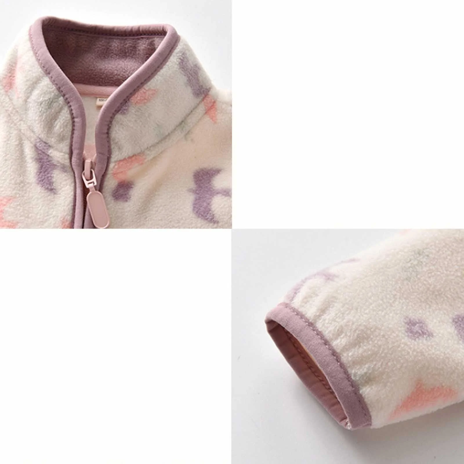 Флісові куртки для малюків на осінь та зиму з мультяшними картатими принтами, фото №2