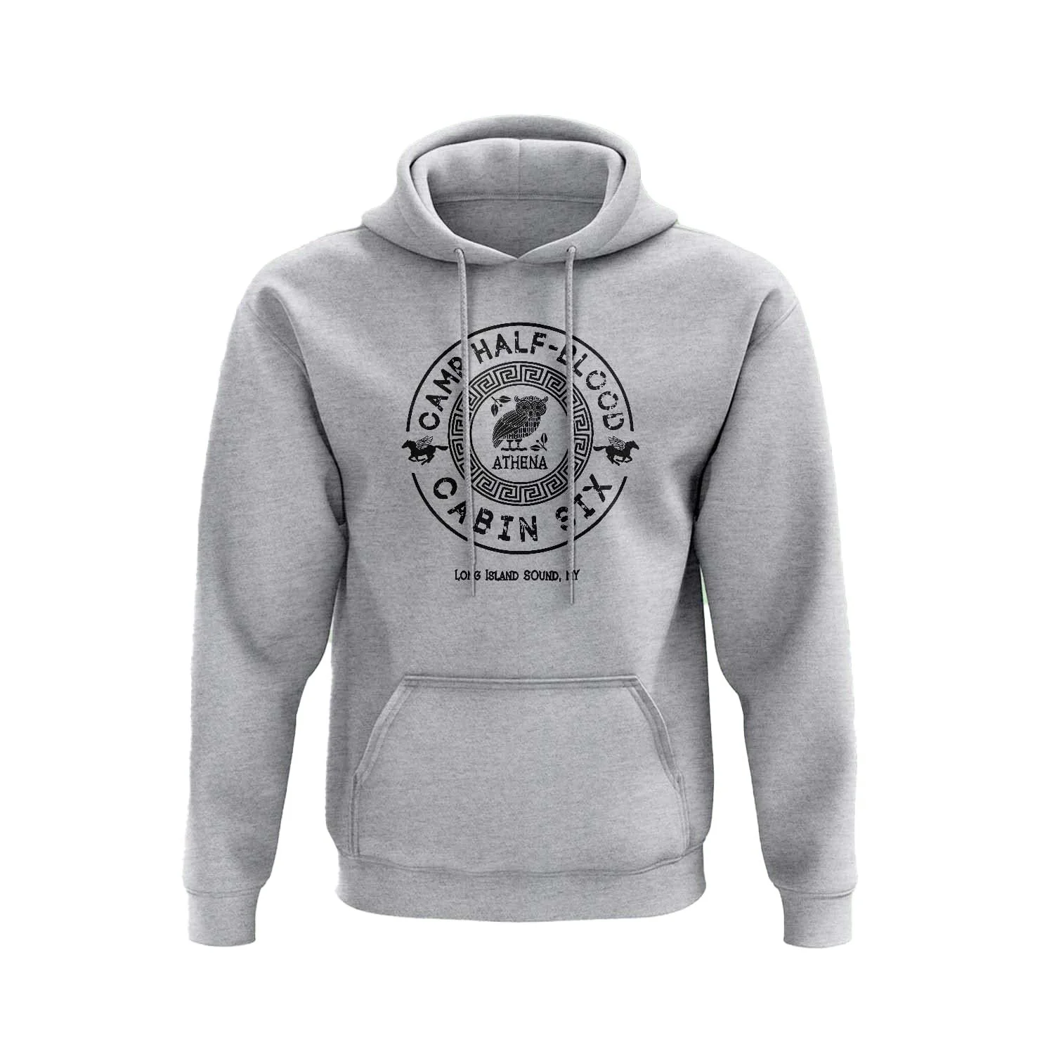 Худи SMARTYPANTS Camp Half Blood Cabin Six - Телешоу, Фильм, Кино, Книги, Чтение, Миф, Боги, Олимпийские игры, Посейдон, Полубог, Монстр, Смертный, Подарок, Пуловер Серый Prime, фото №1