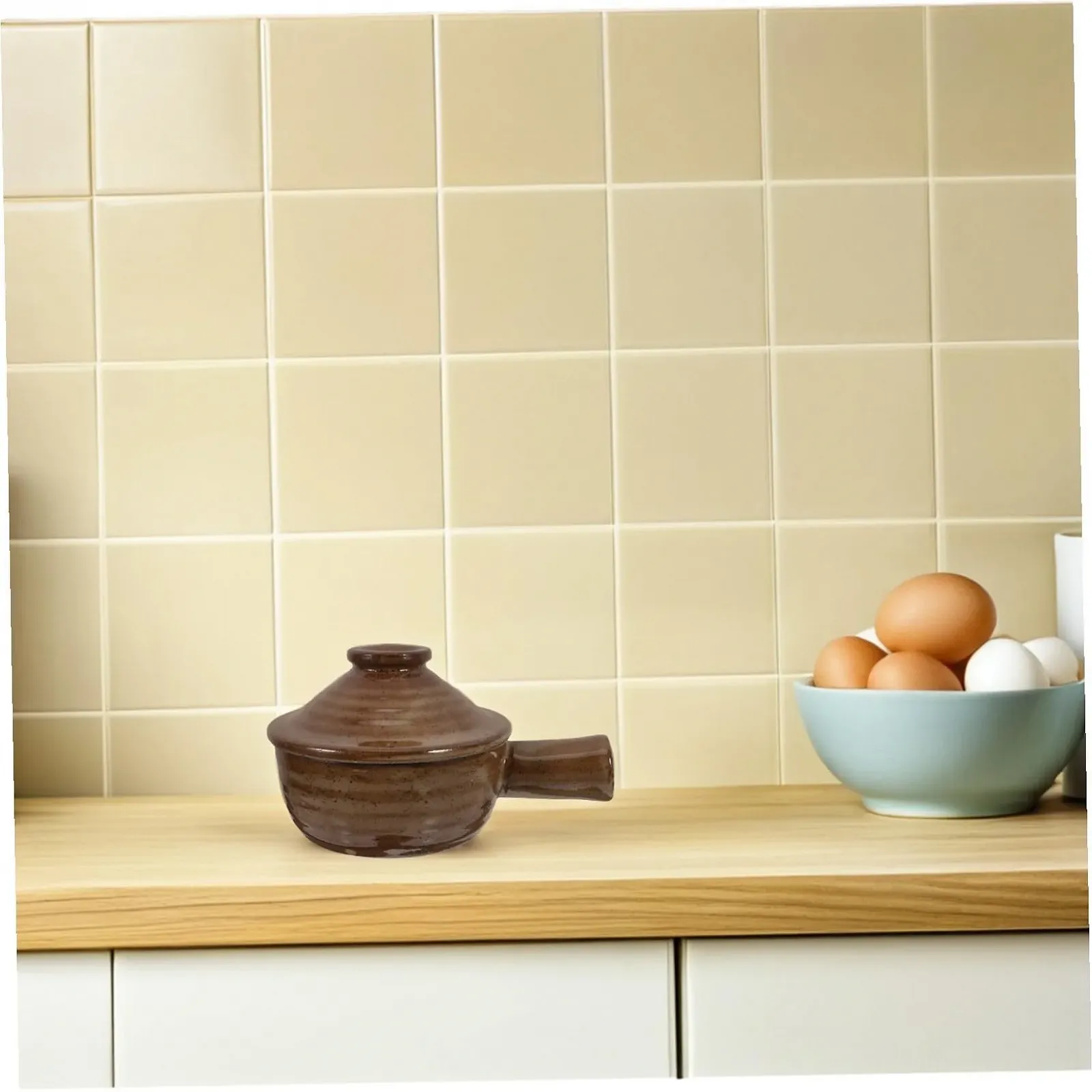 Набір ковшів керамічних VALICLUD 2 шт. з кришками для мікрохвильової печі, фото №5